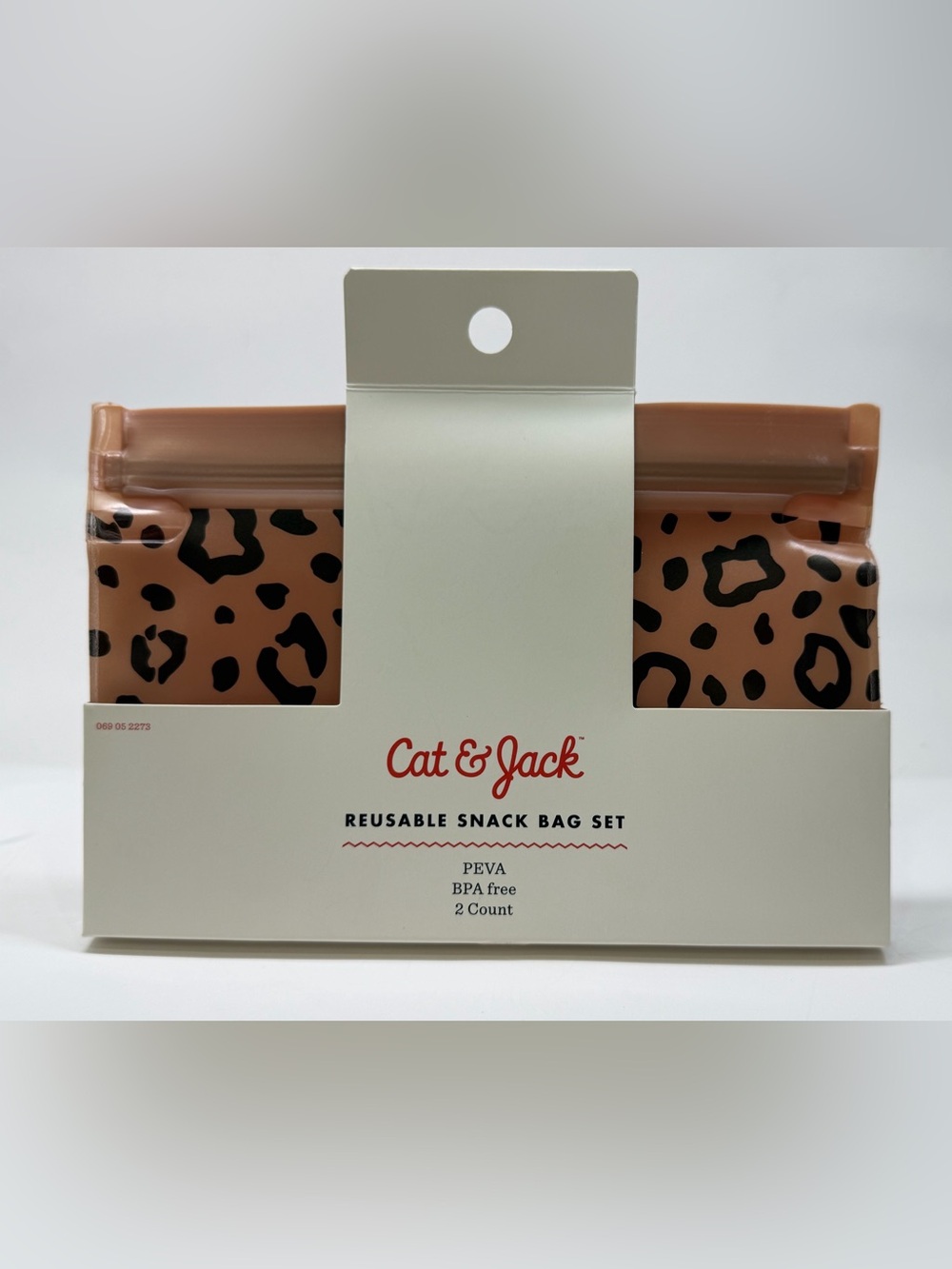Cat & Jack Leopard Print Reusable Snack Bags - Brown & Black - Picture 2 of 5